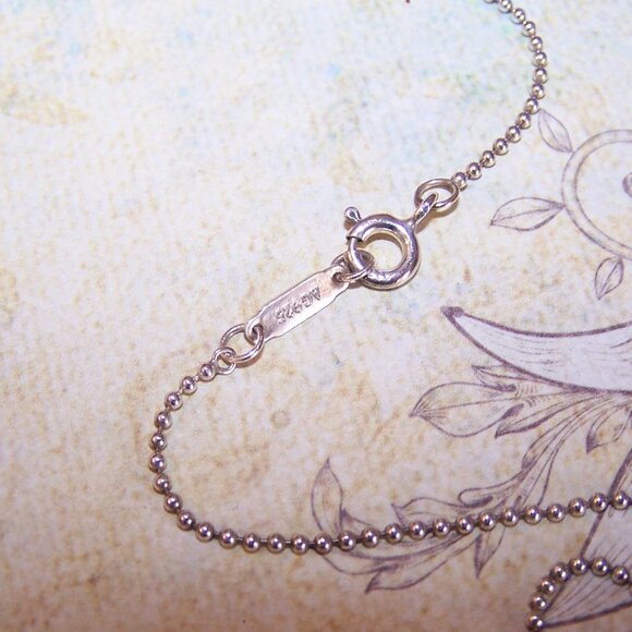 Tiffany & Co Sterling Silver 16" Bead Chain with Blue Enamel Key Pendant - Picture 9 of 9